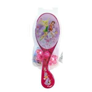  Disney Fairies Tinkerbell Hair Brush Pink w/ Hair 