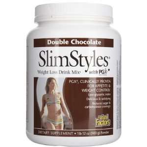 Natural Factors SlimStyles Weight Loss w/PGX Powder, Chocolate, 1.75 