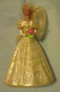 MCDONALDS BARBIE WEDDING DRESS DOLL WITH PINK FLOWERS  