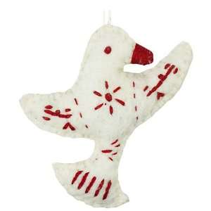  Fair Trade Holiday Peace Dove Ornament   White