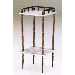  2 tier marble plant stand