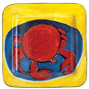  Vietri Capri Fish Square Crab Platter