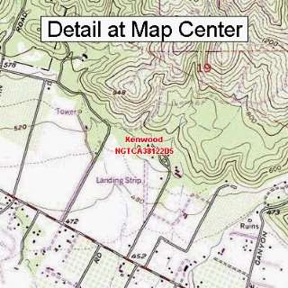   Topographic Quadrangle Map   Kenwood, California (Folded/Waterproof