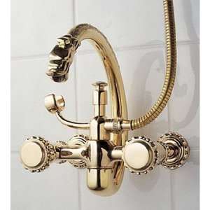  Herbeau POMPADOUR WALL MOUNTED TUB FILLER WITH HAND SHOWER 