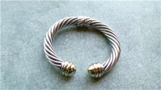   YURMAN STERLING AND GOLD THOROUGHBRED 10MM CABLE CLASSIC BRACELET