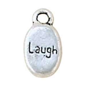  Blue Moon Silver Plated Metal Charms Laugh 10/Pkg CHARMS 