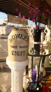 MASSIVE SIZE Tobacco Advertising Bowers Three Thistles Snuff  