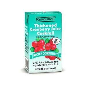 Resource Thickened Juice Cranberry Nectar Consistency Cartons 27 X 8oz 