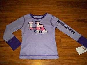 NWT Under Armour Thermal Shirt Girls 2T 3T 4T $33 SWEET  
