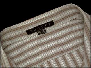 Mens Designer THEORY Striped Dress Shirt XXL 2X $225  