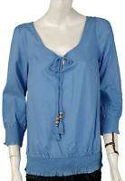 NEW $191 JUICY COUTURE Smocked Embroidered Top M 8  