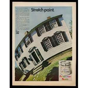  1967 Pittsburgh Paints House Stretch Paint Print Ad (10316 