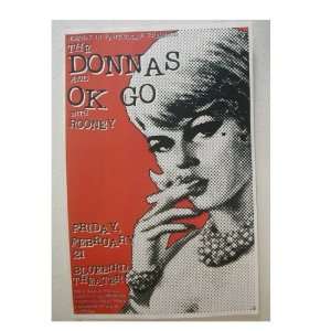  The Donnas OKGO Rooney Handbill Poster Febuary 21