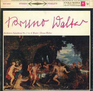Bruno Walter, Columbia SO, Beethoven Symphony No 7 MS 6082 NM/VG+ 