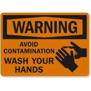  Warning Avoid Contamination Wash Your Hands (with graphic 