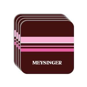   Name Gift   MEYSINGER Set of 4 Mini Mousepad Coasters (pink design