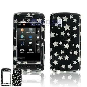 Lg Vu CU920/CU915 Cell Phone Black/Silver Star Design Protective Case 