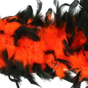  Red and Black Two Tone Feather Boa 