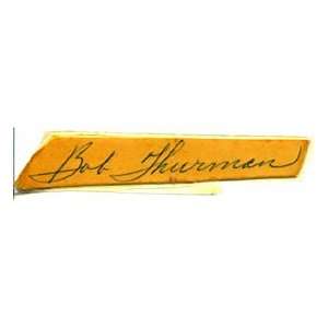  Bob Thurman Autographed / Signed Cut 