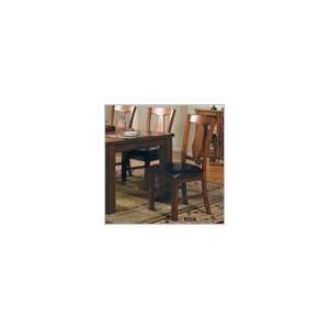   Silver Lakewood Vinyl Dining Side Chair in Rich Oak