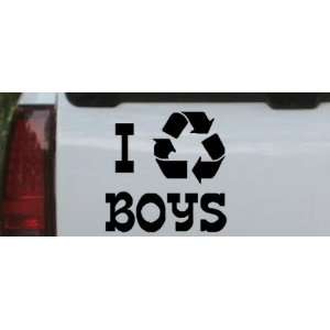 Recycle Boys Funny Car Window Wall Laptop Decal Sticker    Black 