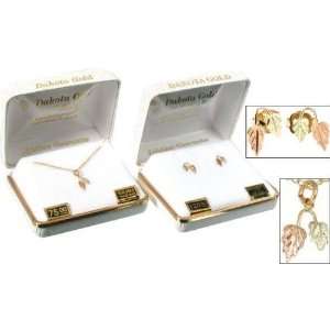  Black Hills Gold Pendant & Earrings Jewelry