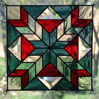 NEW 9 Stained Glass Quilt Pattern Panel Suncatcher 907  