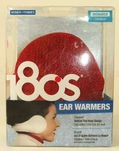 180s Womens Ear Warmers Muffs Monarch Chenille One Size  