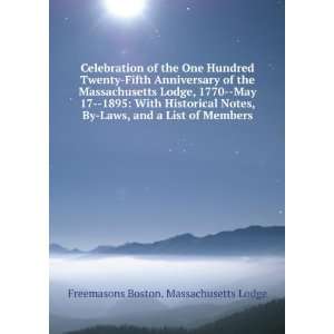  of the One Hundred Twenty Fifth Anniversary of the Massachusetts 