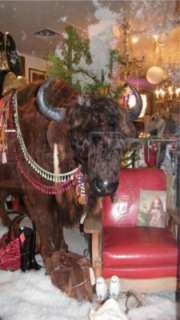 LIFE SIZE FAUX TAXIDERMY STYLE BISON BUFFALO ART PIECE  