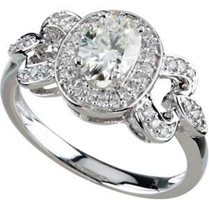 20ct Moissanite and Diamond Engagement Ring Band  