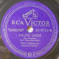 TRIO CALAVERAS RCA Victor 23 0712 La Malaguena 78RPM  
