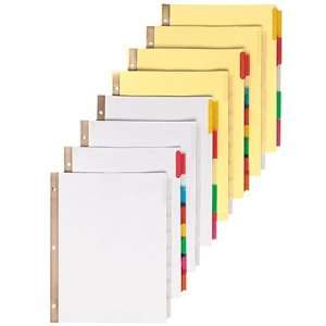  Insertable Tab Index Dividers, Buff with Multi Color Tabs 