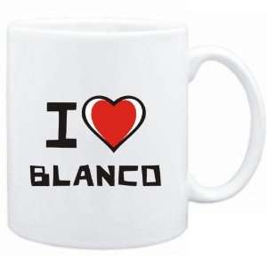  Mug White I love Blanco  Last Names