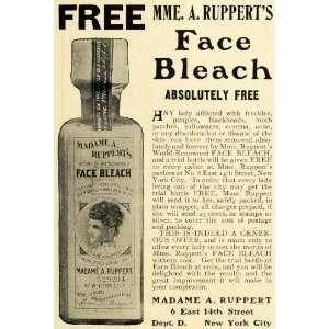 1901 Ad Madame A Ruppert Face Bleach Freckles Skin Care Product Pimple 