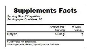 1x CHRYSIN Mass Support Lean Muscle Mass 120 capsules  