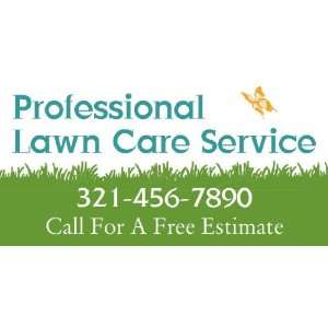  3x6 Vinyl Banner   Professional Lawn Care Service 