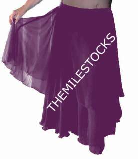 TMS 2 Layer Skirt BellyDance Club Boho Costume 25 Color  
