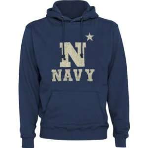  Navy Vintage Blitz Hooded Sweatshirt   Large Sports 