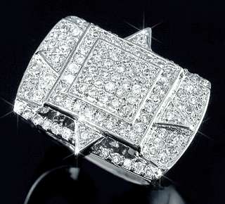   Silver Micropave CZ Iced Out Hip Hop Bling Ring Size 8 13  