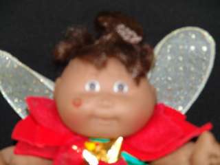 PLUSH CPK CABBAGE PATCH KIDS CHRISTMAS BLACK ANGEL DOLL  