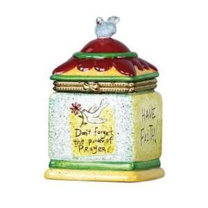  Creative Co op Ceramic Prayer Box with Lid