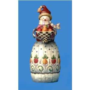  Jim Shore   Heartwood Creek   Snowman with Fruit Bowl by 