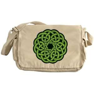 Khaki Messenger Bag Celtic Knot Wreath 