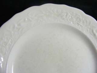   White 38 Piece Dinnerware Set w/ Scroll Pattern & Textures Made in USA