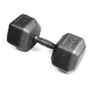  Pro Hex Dumbbell with Cast Ergo Handle   Grey 75 lb 