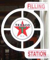 TEXACO STAR FILLING STATION OIL FLANGE SIGN FREE SHIP*  