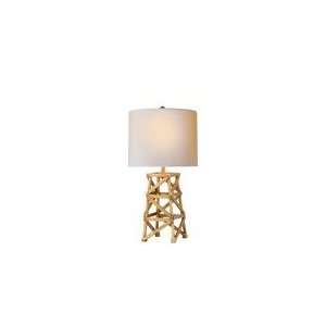 Thomas OBrien Derrick Tower Bedside Lamp in Hand Rubbed Antique Brass 