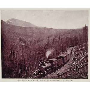  1893 Steam Engine Train Marshall Pass Colorado Print 