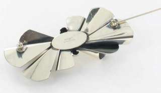 VNTG 40S ABSTRACT EXPRESSIONIST STERLING MONET BOW PIN  